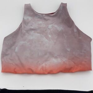 Lole Gradient Sports Bra in Gray and Orange
